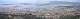  panorama de Toulon depuis le téléphérique. Au fond la presqu'île de St Mandrier, A droite le cap Sicié.
1009*248 pixels (34066 octets)(i535)