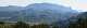  Vue au zoom depuis le belvédère après le petit col. Sur l\'est. En deuxième plan le Mont de Luminy et le col des Escourtines à sa droite. Dans le fond le Mont Puget et à droite la grand Candelle. (c) Christophe ANTOINE
900*294 pixels (22502 octets)(i165)